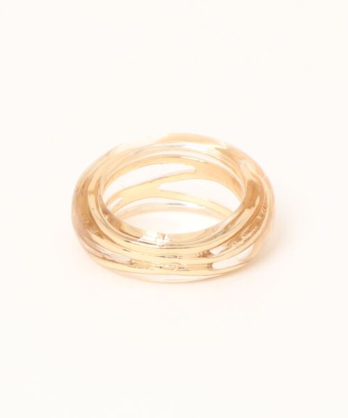 TRUNC（トランクエイティーエイト）の「Gold Line Clear Ring（リング・レディース・ゴールド・FREE）」の8枚目の写真