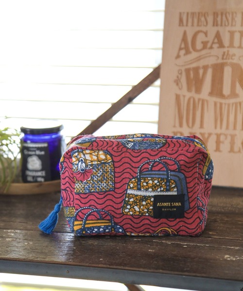 BAYFLOW（ベイフロー）の「[内ポケット付き!]【Asante sana】ポーチ（ポーチ・レディース・ブルー/ダークパープル/レッド/ピンク/グリーン/イエロー・0）」の6枚目の写真