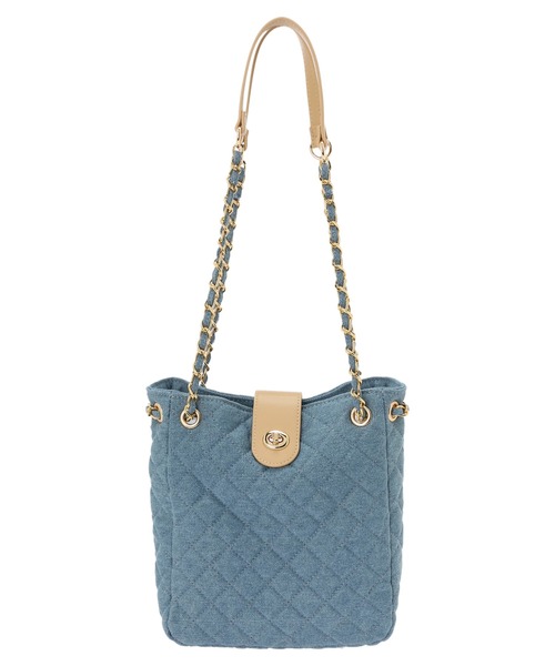 earth music&ecology(アースミュージックアンドエコロジー)の「デニムキルティングチェーンバッグ(エコバッグ/サブバッグ・レディース・ライトブルー/ダークブルー・FREE)」の13枚目の写真