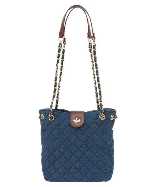 earth music&ecology(アースミュージックアンドエコロジー)の「デニムキルティングチェーンバッグ(エコバッグ/サブバッグ・レディース・ライトブルー/ダークブルー・FREE)」の15枚目の写真