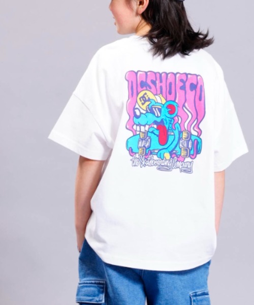 DC SHOES（ディーシーシューズ）の「23 KD BLUE RAT SS/DCキッズ半袖グラフィックバックプリントTシャツ（Tシャツ/カットソー・キッズ・ホワイト/ブラック/グリーン・120/130/140/150/160/100/110）」の2枚目の写真