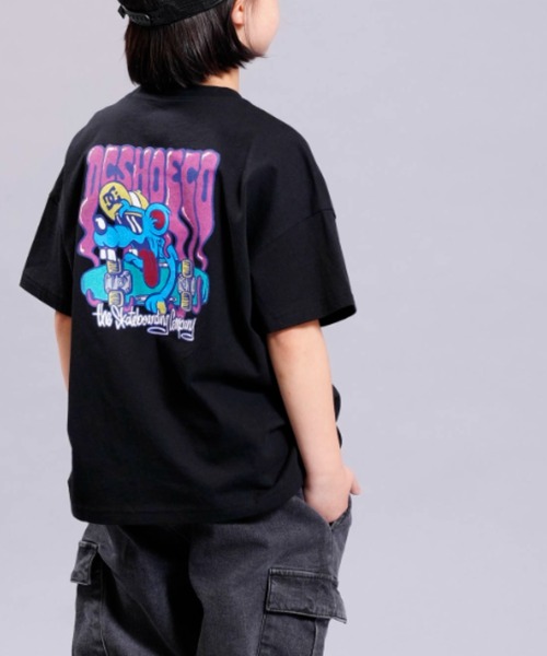 DC SHOES（ディーシーシューズ）の「23 KD BLUE RAT SS/DCキッズ半袖グラフィックバックプリントTシャツ（Tシャツ/カットソー・キッズ・ホワイト/ブラック/グリーン・120/130/140/150/160/100/110）」の3枚目の写真