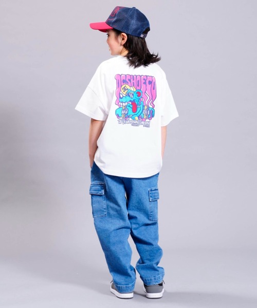 DC SHOES（ディーシーシューズ）の「23 KD BLUE RAT SS/DCキッズ半袖グラフィックバックプリントTシャツ（Tシャツ/カットソー・キッズ・ホワイト/ブラック/グリーン・120/130/140/150/160/100/110）」の13枚目の写真