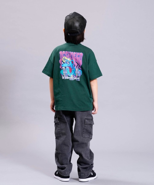 DC SHOES（ディーシーシューズ）の「23 KD BLUE RAT SS/DCキッズ半袖グラフィックバックプリントTシャツ（Tシャツ/カットソー・キッズ・ホワイト/ブラック/グリーン・120/130/140/150/160/100/110）」の19枚目の写真