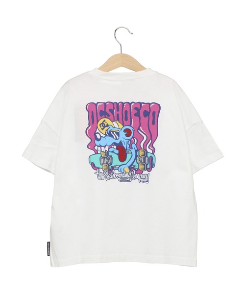 DC SHOES（ディーシーシューズ）の「23 KD BLUE RAT SS/DCキッズ半袖グラフィックバックプリントTシャツ（Tシャツ/カットソー・キッズ・ホワイト/ブラック/グリーン・120/130/140/150/160/100/110）」の14枚目の写真