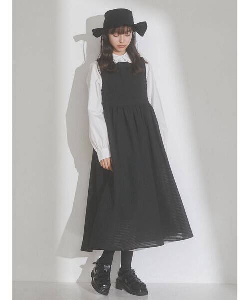 merry jenny(メリージェニー)の「frillキャンバスHAT(ハット・レディース・ブラック/オフホワイト・FREE)」の8枚目の写真