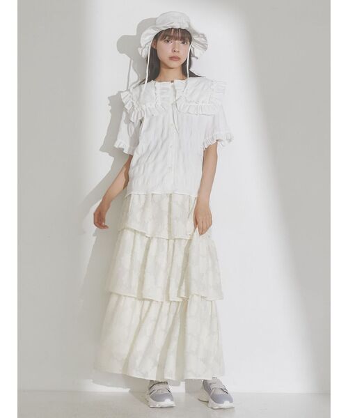 merry jenny(メリージェニー)の「frillキャンバスHAT(ハット・レディース・ブラック/オフホワイト・FREE)」の21枚目の写真