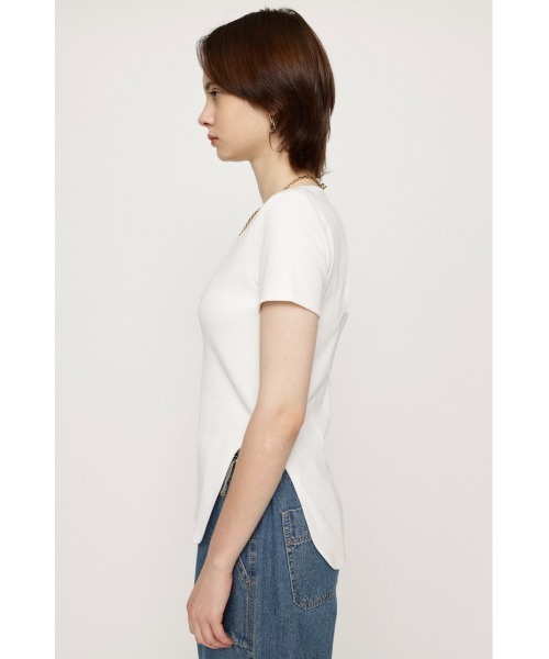 SLY（スライ）の「BACK OPEN TOPS バックオープン トップス（Tシャツ/カットソー・レディース・ブラック/オフホワイト/杢グレー・FREE）」の10枚目の写真