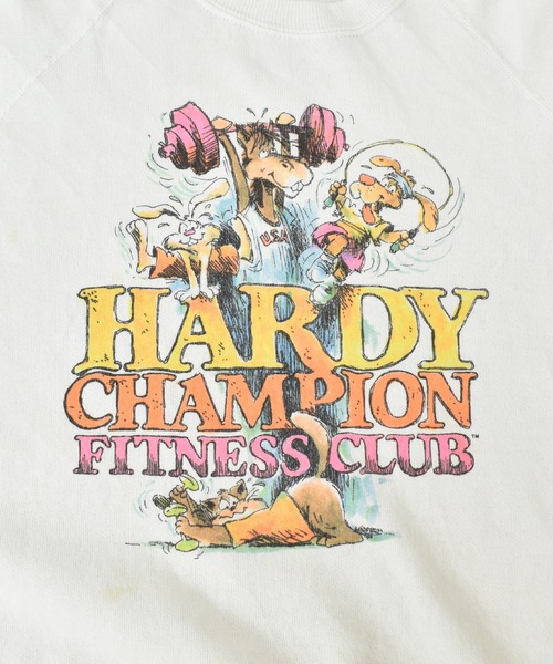 【ヴィンテージ古着】90's HARDY CHAMPIONS FITNESS CLUB クルーネックスウェット（スウェット）｜VINTAGE（ヴィンテージ）
