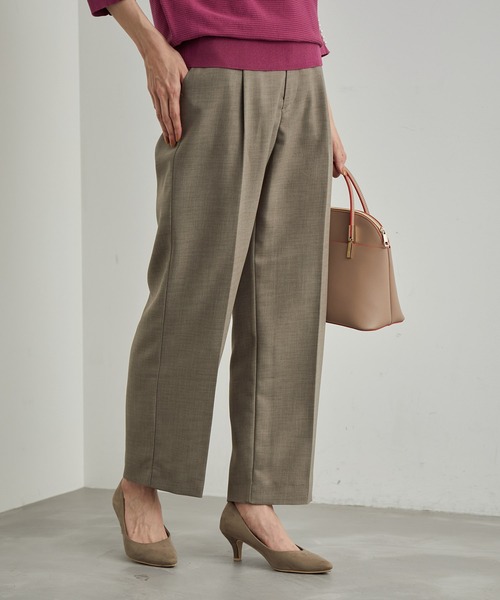 ROPE' PICNIC（ロペピクニック）の「ウールライクサキソニーセミタックワイドパンツ（その他パンツ・レディース・ネイビー/ブラウン/グレー・36/38/40）」の3枚目の写真