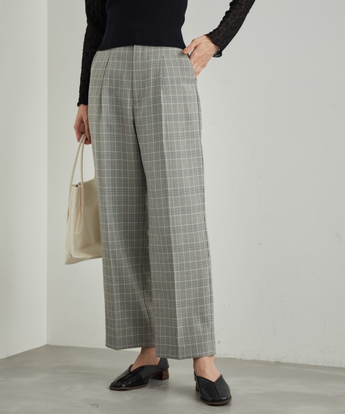 ROPE' PICNIC（ロペピクニック）の「ウールライクサキソニーセミタックワイドパンツ（その他パンツ・レディース・ネイビー/ブラウン/グレー・36/38/40）」の20枚目の写真