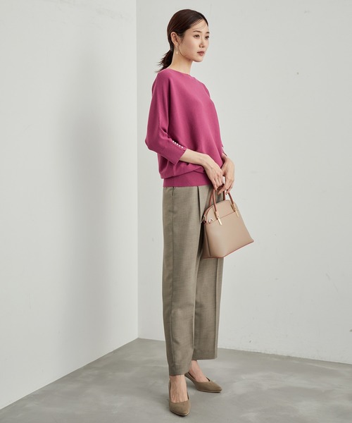 ROPE' PICNIC（ロペピクニック）の「ウールライクサキソニーセミタックワイドパンツ（その他パンツ・レディース・ネイビー/ブラウン/グレー・36/38/40）」の7枚目の写真