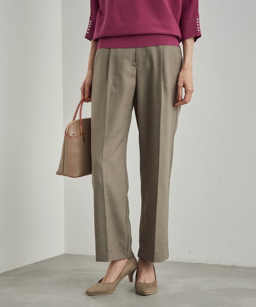 ROPE' PICNIC（ロペピクニック）の「ウールライクサキソニーセミタックワイドパンツ（その他パンツ・レディース・ネイビー/ブラウン/グレー・36/38/40）」の10枚目の写真