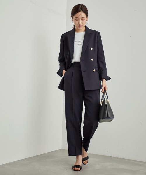 ROPE' PICNIC（ロペピクニック）の「ウールライクサキソニーセミタックワイドパンツ（その他パンツ・レディース・ネイビー/ブラウン/グレー・36/38/40）」の14枚目の写真