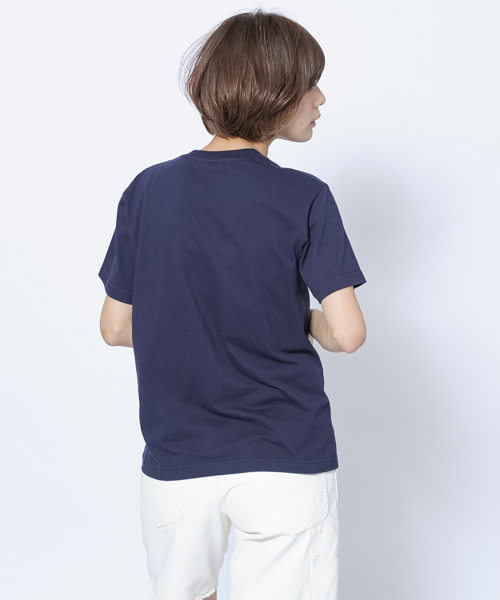 MILKFED.（ミルクフェド）の「S/S TEE BIG LOGO STENCIL B　（Tシャツ/ビッグロゴ）（Tシャツ/カットソー・レディース・ホワイト/ネイビー・MEDIUM/SMALL）」の3枚目の写真