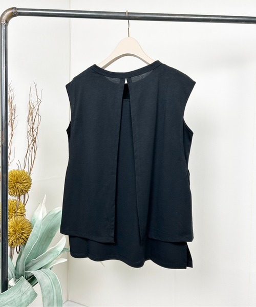 StyleSea(スタイルシー)の「【接触冷感+UVカット】レイヤードライクタンクトップ(タンクトップ・レディース・ブラック・FREE)」の17枚目の写真