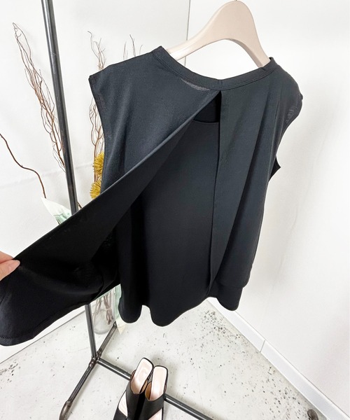 StyleSea(スタイルシー)の「【接触冷感+UVカット】レイヤードライクタンクトップ(タンクトップ・レディース・ブラック・FREE)」の19枚目の写真