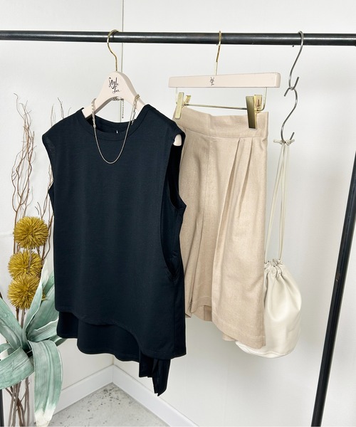 StyleSea(スタイルシー)の「【接触冷感+UVカット】レイヤードライクタンクトップ(タンクトップ・レディース・ブラック・FREE)」の20枚目の写真