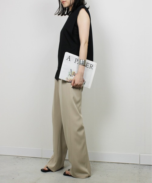 StyleSea(スタイルシー)の「【接触冷感+UVカット】レイヤードライクタンクトップ(タンクトップ・レディース・ブラック・FREE)」の10枚目の写真