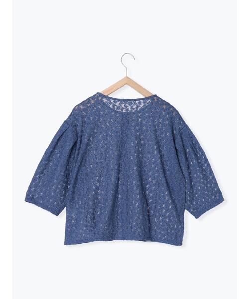 ehka sopo（エヘカソポ）の「ノーカラーレースブラウス（シャツ/ブラウス・レディース・キナリ/ブルー/キャメル/ブラック・F）」の14枚目の写真