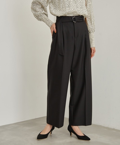 ROPE' PICNIC（ロペピクニック）の「タックワイドパンツ（その他パンツ・レディース・ブラック/キャメル・38/40/36）」の6枚目の写真