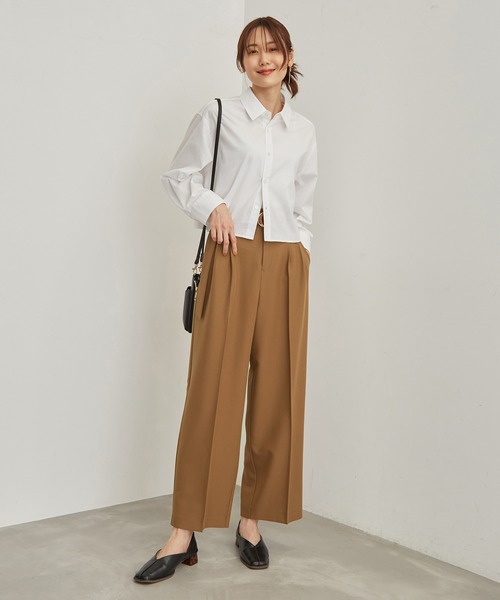 ROPE' PICNIC（ロペピクニック）の「タックワイドパンツ（その他パンツ・レディース・ブラック/キャメル・38/40/36）」の9枚目の写真