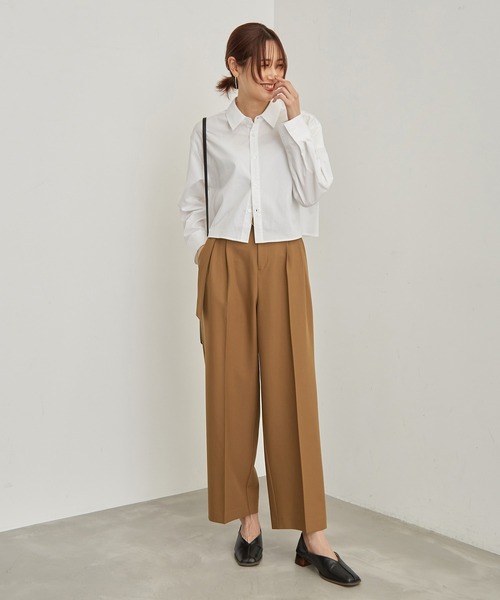 ROPE' PICNIC（ロペピクニック）の「タックワイドパンツ（その他パンツ・レディース・ブラック/キャメル・38/40/36）」の10枚目の写真