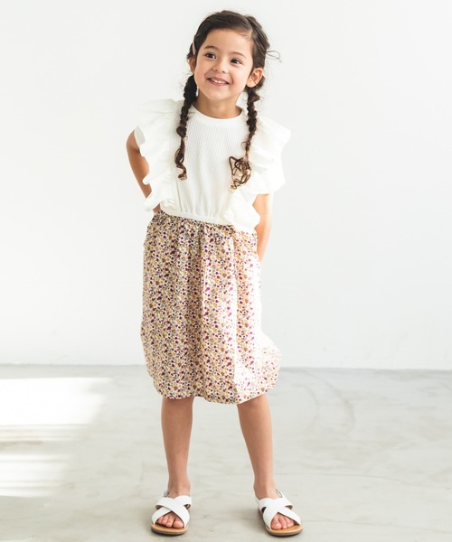 Bouquet de muguet ブーケドゥミュゲ ワッフルリネンワンピース Bouquet de muguet ブーケドゥミュゲ ワッフルリネンワンピース