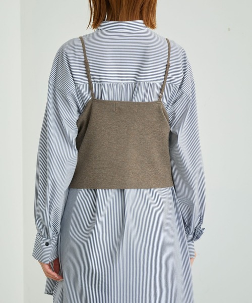 ROPE' PICNIC（ロペピクニック）の「総針ニットキャミソール（ニット/セーター・レディース・チャコールグレー/ブラウン/オフホワイト・38）」の4枚目の写真