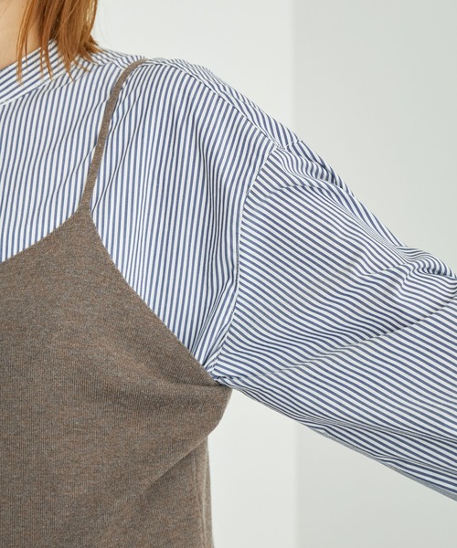 ROPE' PICNIC（ロペピクニック）の「総針ニットキャミソール（ニット/セーター・レディース・チャコールグレー/ブラウン/オフホワイト・38）」の7枚目の写真