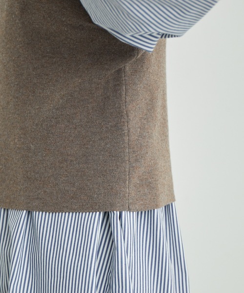 ROPE' PICNIC（ロペピクニック）の「総針ニットキャミソール（ニット/セーター・レディース・チャコールグレー/ブラウン/オフホワイト・38）」の8枚目の写真