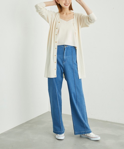 ROPE' PICNIC（ロペピクニック）の「総針ニットキャミソール（ニット/セーター・レディース・チャコールグレー/ブラウン/オフホワイト・38）」の20枚目の写真