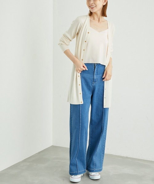 ROPE' PICNIC（ロペピクニック）の「総針ニットキャミソール（ニット/セーター・レディース・チャコールグレー/ブラウン/オフホワイト・38）」の21枚目の写真