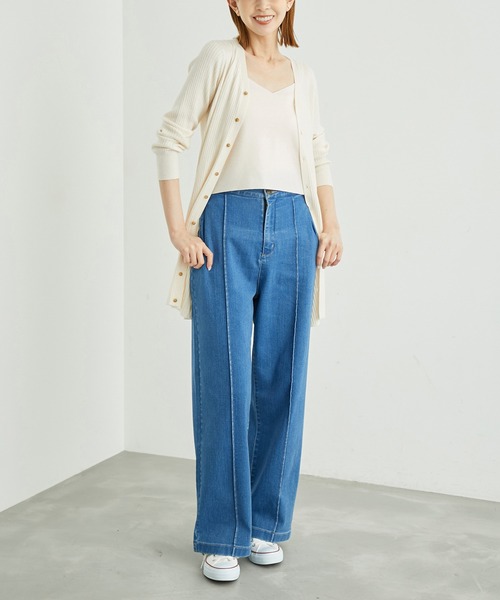 ROPE' PICNIC（ロペピクニック）の「総針ニットキャミソール（ニット/セーター・レディース・チャコールグレー/ブラウン/オフホワイト・38）」の22枚目の写真