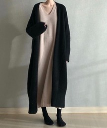 体型カバーも◎ロングセーターカーディガン