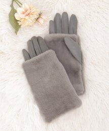 ikka | ３WAYエコファー&フェイクスエードグローブ(手袋)
