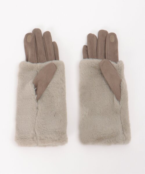 ikka(イッカ)の「3WAYエコファー&フェイクスエードグローブ(手袋・レディース・ブラック/ベージュ/モカ/グレー・FREE)」の22枚目の写真