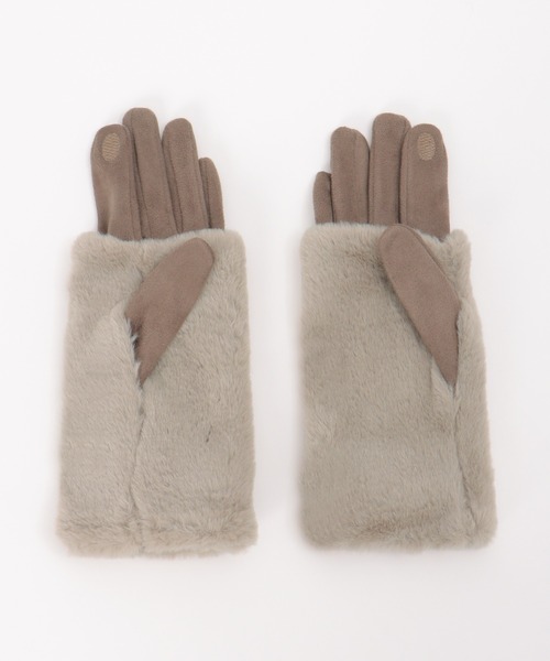 ikka(イッカ)の「3WAYエコファー&フェイクスエードグローブ(手袋・レディース・ブラック/ベージュ/モカ/グレー・FREE)」の18枚目の写真