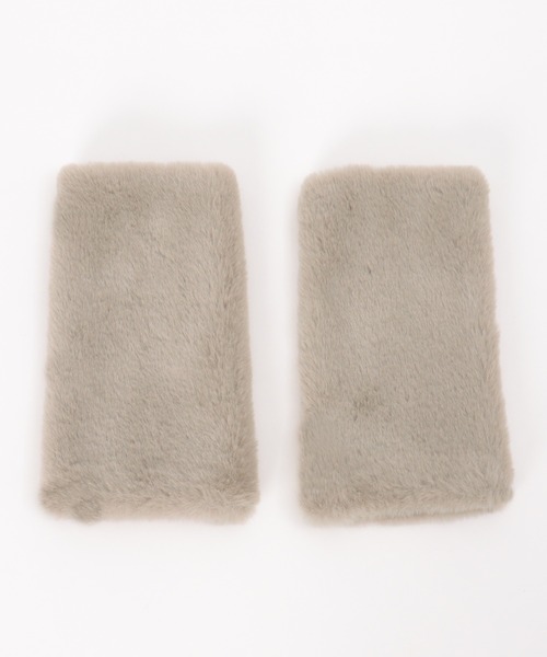 ikka(イッカ)の「3WAYエコファー&フェイクスエードグローブ(手袋・レディース・ブラック/ベージュ/モカ/グレー・FREE)」の6枚目の写真