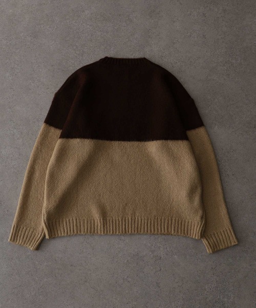 NILWAY（ニルウェイ）の「バイカラーオーバーサイズクルーニット