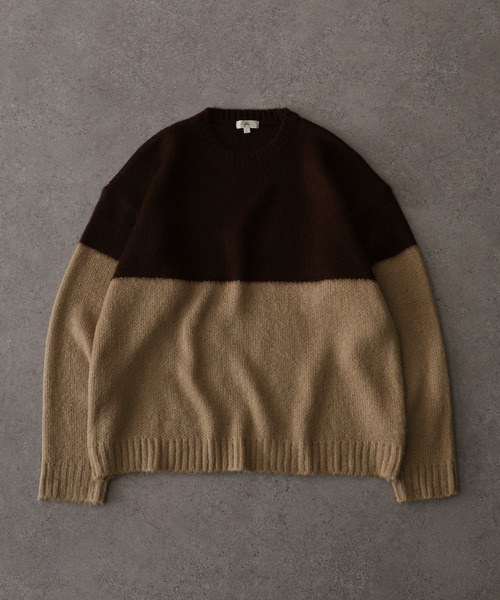NILWAY（ニルウェイ）の「バイカラーオーバーサイズクルーニット