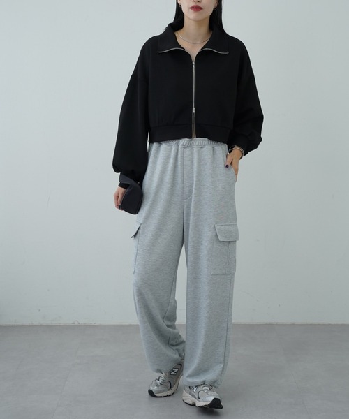 COLONY 2139（コロニートゥーワンスリーナイン）の「ダンボールスタンドWジップトップス（Tシャツ/カットソー・レディース・グレー/ブラック/レッド/オフホワイト・FREE）」の10枚目の写真