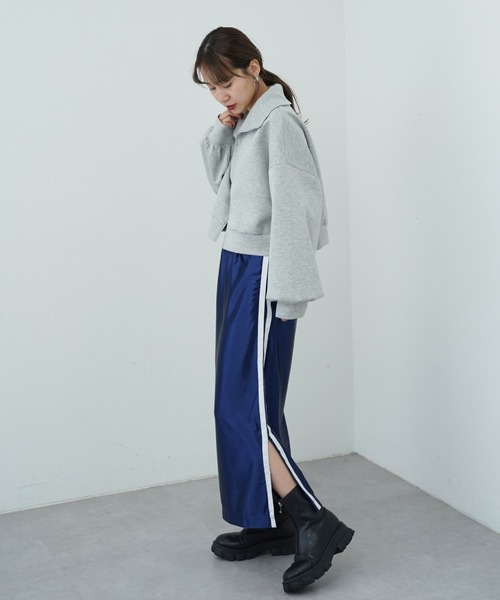 COLONY 2139（コロニートゥーワンスリーナイン）の「ダンボールスタンドWジップトップス（Tシャツ/カットソー・レディース・グレー/ブラック/レッド/オフホワイト・FREE）」の21枚目の写真