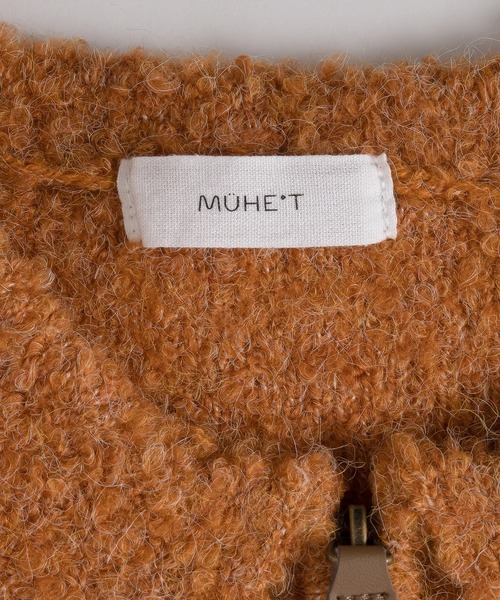 MUHET(ミュエータ)の「ハーフジップブークレニット(ニット/セーター・レディース・グリーン/ネイビー/オレンジ/ブラウン・X-LARGE/MEDIUM)」の10枚目の写真