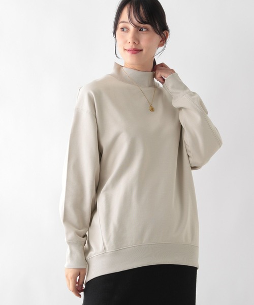 GLOBAL WORK（グローバルワーク）の「お手入れらくらくスタンドネックプルオーバー/906288（Tシャツ/カットソー・レディース・アイボリー/バーガンディー/ブラック/ベージュ・MEDIUM/LARGE）」の17枚目の写真