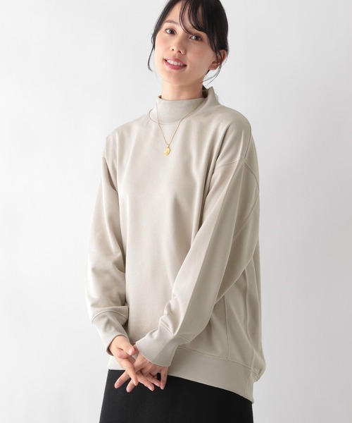 GLOBAL WORK（グローバルワーク）の「お手入れらくらくスタンドネックプルオーバー/906288（Tシャツ/カットソー・レディース・アイボリー/バーガンディー/ブラック/ベージュ・MEDIUM/LARGE）」の18枚目の写真