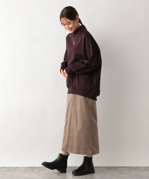 GLOBAL WORK（グローバルワーク）の「お手入れらくらくスタンドネックプルオーバー/906288（Tシャツ/カットソー・レディース・アイボリー/バーガンディー/ブラック/ベージュ・MEDIUM/LARGE）」の21枚目の写真