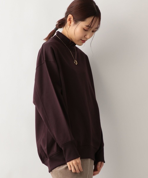 GLOBAL WORK（グローバルワーク）の「お手入れらくらくスタンドネックプルオーバー/906288（Tシャツ/カットソー・レディース・アイボリー/バーガンディー/ブラック/ベージュ・MEDIUM/LARGE）」の22枚目の写真