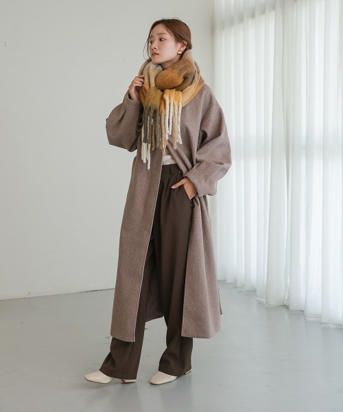 Bab(バブ)の「ビックチェックボリュームマフラー(ストール/ショール・レディース・ブルー/グリーン/イエロー・ONESIZE)」の8枚目の写真