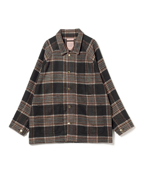 BEAMS LIGHTS（ビームスライツ）の「BEAMS LIGHTS /  エクストラウーブン チェック カバーオール（ブルゾン・メンズ・ブラック/ナチュラル・MEDIUM/LARGE/SMALL）」の17枚目の写真